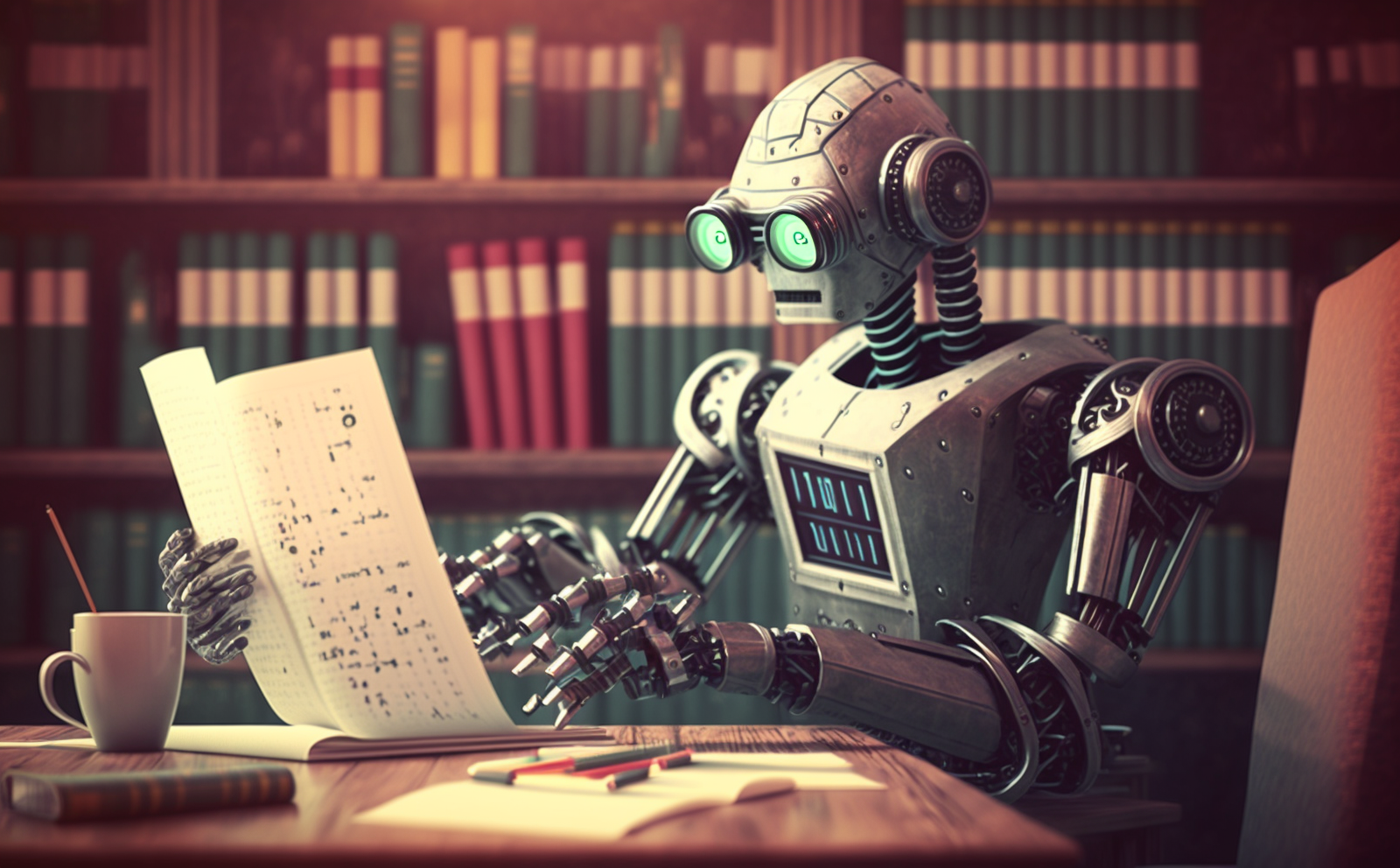 titus-robot-sitting-in-a-library