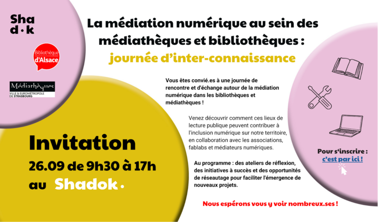 [journée d’étude] La médiation numérique au sein des médiathèques et bibliothèques.